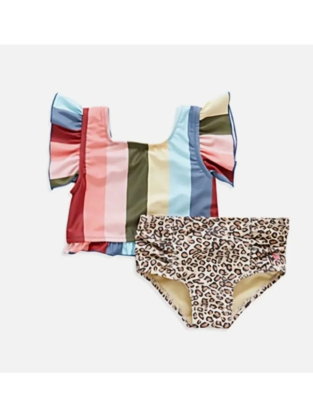 NWT Pink Chicken Girls 12 - 18 months Elsie Tankini Two Piece Swimsuit NWT $64